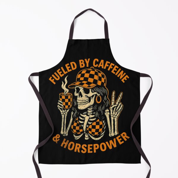 Item preview, Fueled by Caffeine and Horsepower Funny Skeleton Coffee and Car Racing designed and sold by CarantinedChaos.