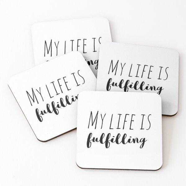 Item preview, My Life Is Fulfilling – Affirmation – Gratitude and Joy Quote designed and sold by Camila  Ardila.