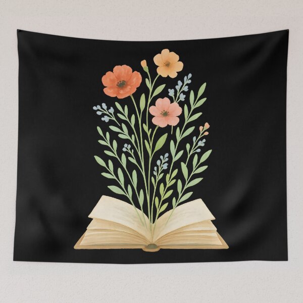 Artikelvorschau, Blumen und Buch entworfen und verkauft von GraphicsClub.