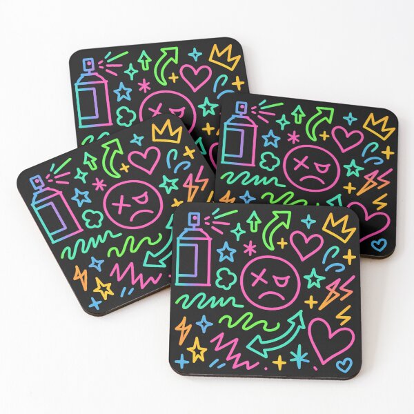 Item preview, abstract street art in neon colour  designed and sold by optimusprime39.