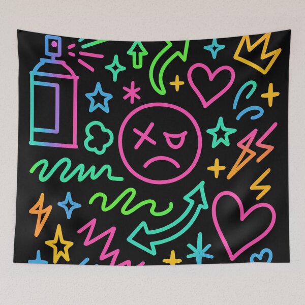 Item preview, abstract street art in neon colour  designed and sold by optimusprime39.