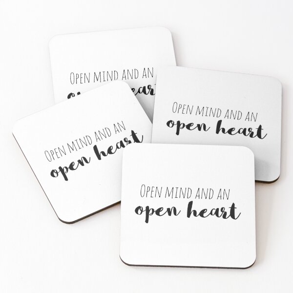 Item preview, Open Mind and an Open Heart – Affirmation – Love and Openness Typography Design designed and sold by Camila Ardila.