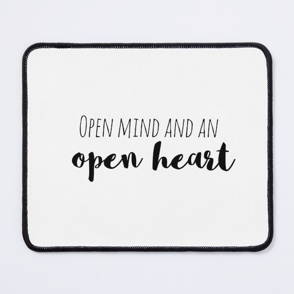 Item preview, Open Mind and an Open Heart – Affirmation – Love and Openness Typography Design designed and sold by Camila  Ardila.