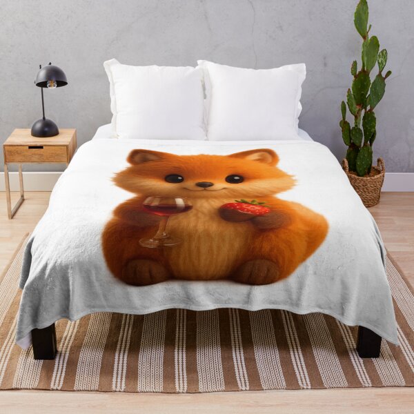 Item preview, Fox with Pinot Noir and Chocolate Strawberry designed and sold by Moons Studio.