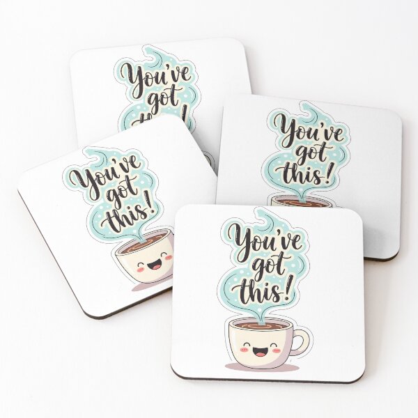 Item preview, You’ve Got This! – Cute Coffee Mug Motivation Sticker designed and sold by 001Haiba.