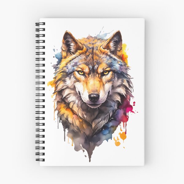 Item preview, Powerful Wolf Face – Colorful Watercolor Art designed and sold by MarcVan.