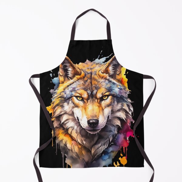 Item preview, Powerful Wolf Face – Colorful Watercolor Art designed and sold by MarcVan.