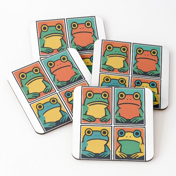Item preview, Pop Art Grumpy Frog Art, Colorful Toads designed and sold by whytealistair.