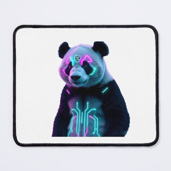 Item preview, Cyberpunk Panda – Futuristic Neon Circuit Animal Sticker designed and sold by 001Haiba.