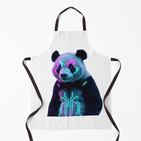 Item preview, Cyberpunk Panda – Futuristic Neon Circuit Animal Sticker designed and sold by 001Haiba.