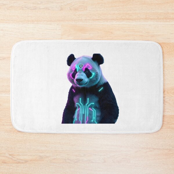Item preview, Cyberpunk Panda – Futuristic Neon Circuit Animal Sticker designed and sold by 001Haiba.