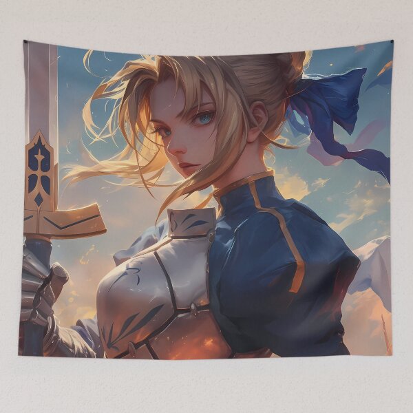 Item preview, Saber Fate Stay Night Anime Knight Warrior Regal Majesty designed and sold by earlobejerk.