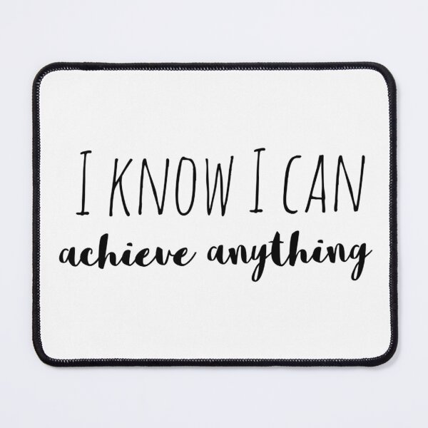 Item preview, I Know I Can Achieve Anything – Affirmation – Limitless Potential Typography Design designed and sold by Camila  Ardila.