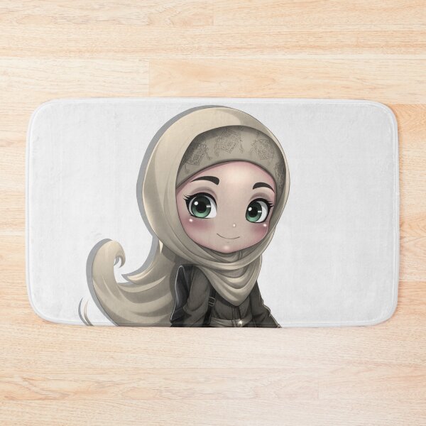 Item preview, Cute Hijabi Girl Illustration – Modern Muslim Girl Art for Stickers & Prints designed and sold by Lulunza.