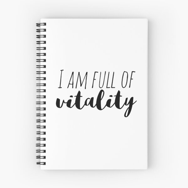 Item preview, I Am Full of Vitality – Affirmation – Energetic Living Typography Design designed and sold by Camila  Ardila.