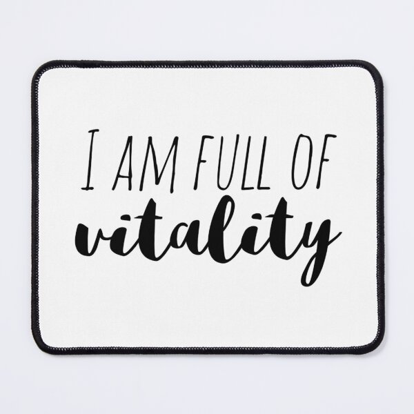 Item preview, I Am Full of Vitality – Affirmation – Energetic Living Typography Design designed and sold by Camila Ardila.