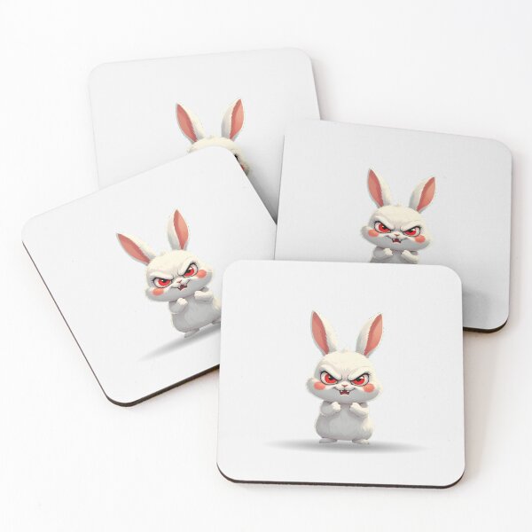 Item preview, “Angry Cute Bunny – Fierce Little Rabbit Character” designed and sold by reemavibe.