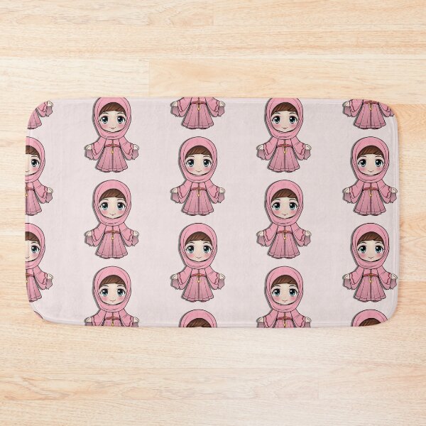 Item preview, Cute Hijabi Girl Illustration – Modern Muslim Girl Art for Stickers & Prints designed and sold by Lulunza.