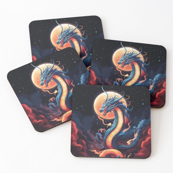 Item preview, Traditional Chinese Dragon Gliding Through a Cosmic Galaxy designed and sold by MarcVan.
