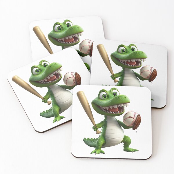 Item preview, Funny Alligator Playing Baseball | Cool Crocodile Sports Animal Art | Cartoon Gator with Bat and Ball designed and sold by Winarrts.