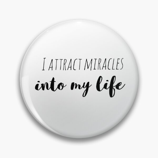 Item preview, I Attract Miracles into My Life – Affirmation – High-Vibe Manifestation Typography Design designed and sold by Camila Ardila.