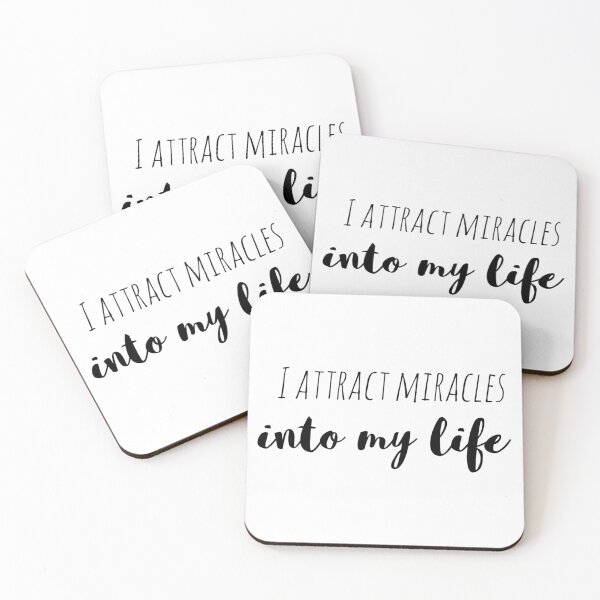 Item preview, I Attract Miracles into My Life – Affirmation – High-Vibe Manifestation Typography Design designed and sold by Camila  Ardila.