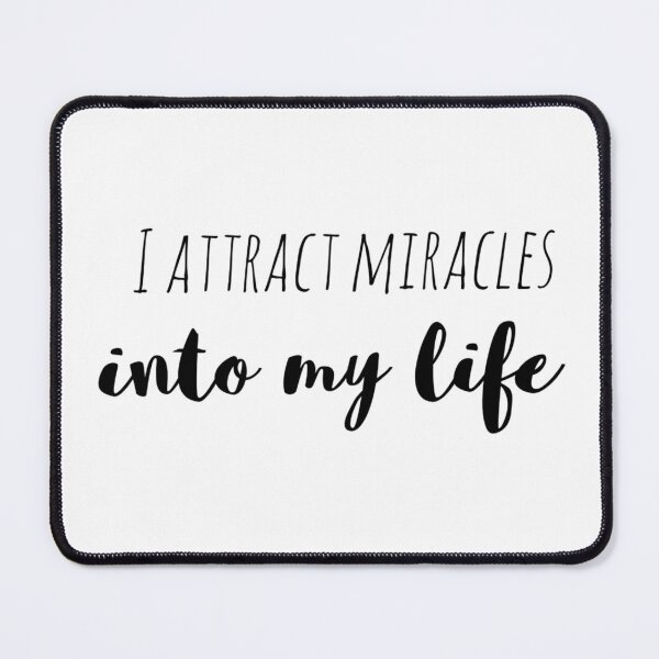 Item preview, I Attract Miracles into My Life – Affirmation – High-Vibe Manifestation Typography Design designed and sold by Camila Ardila.