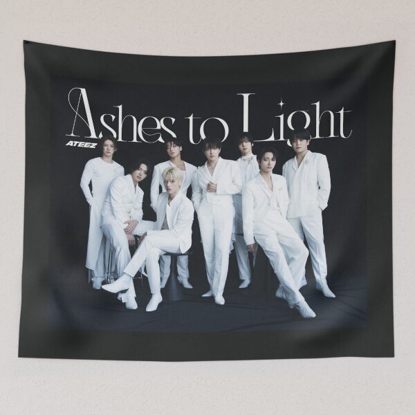 Item preview, ATEEZ Ashes to light poster ice on my teeth choi san kpop atiny sexy abs designed and sold by Kpop-Noona.