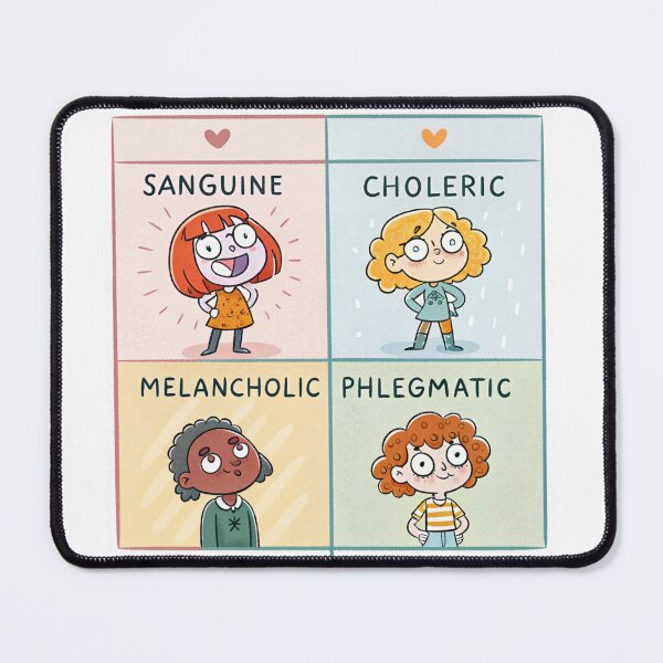 Item preview, sanguine, choleric, melancholic, and phlegmatic personalities designed and sold by DesignAFind.