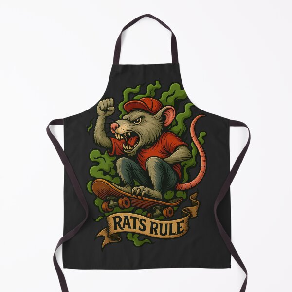 Item preview, Rats Rule Skateboard Rebel Art designed and sold by Shoot-The-Moon.