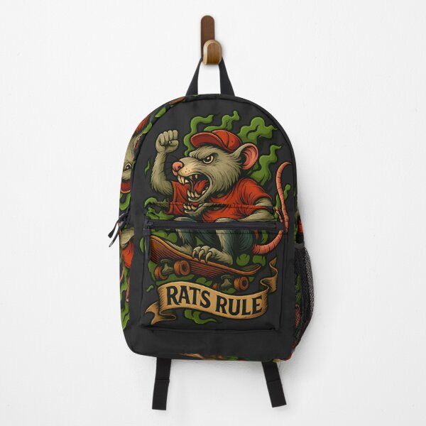 Item preview, Rats Rule Skateboard Rebel Art designed and sold by Shoot-The-Moon.