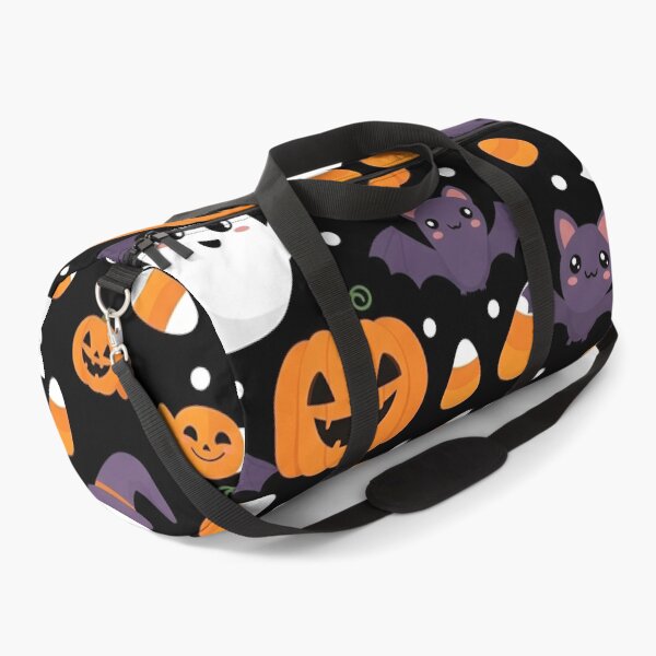 Item preview, Cute Halloween Pattern with Kawaii Ghost, Pumpkin, and Bat designed and sold by StickyGuys.