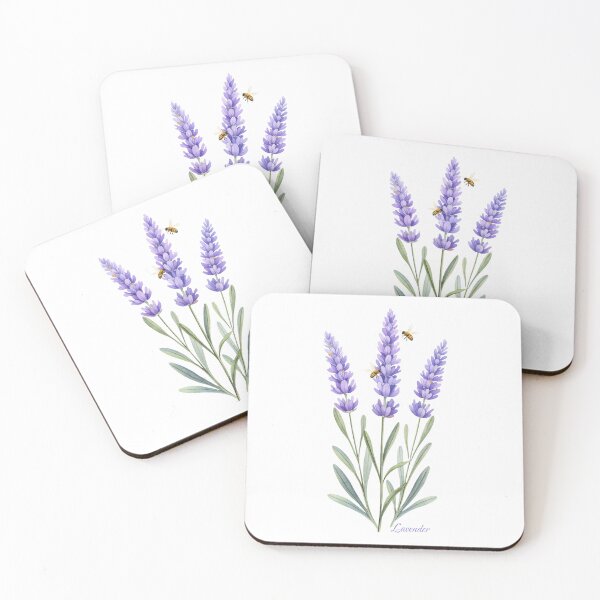 Item preview, Aesthetic Watercolour Lavender flowers and bees.  designed and sold by iclipart.