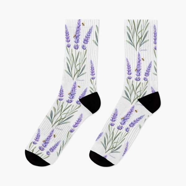 Item preview, Aesthetic Watercolour Lavender flowers and bees.  designed and sold by iclipart.