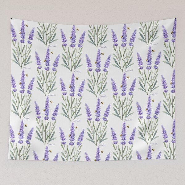Item preview, Aesthetic Watercolour Lavender flowers and bees.  designed and sold by iclipart.