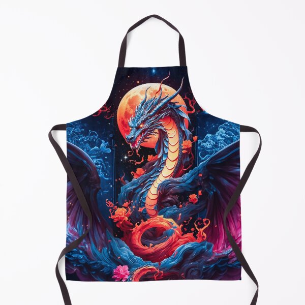 Item preview, Blue Fantasy Dragon with Fiery Accents designed and sold by MarcVan.