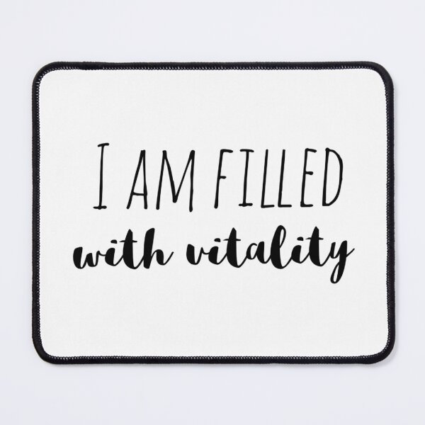 Item preview, I Am Filled with Vitality – Affirmation – Energy and Strength Typography Design designed and sold by Camila  Ardila.
