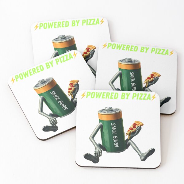 Item preview, Powered by Pizza | Funny Pizza Battery Design | Foodie Humor Graphic Art designed and sold by smolburndesign.