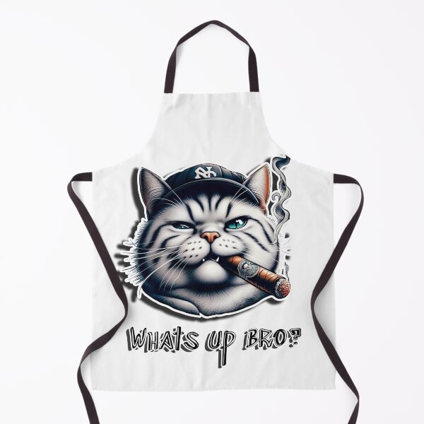 Item preview, Gangster Cat with Cigar – What's Up Bro? designed and sold by MarcVan.