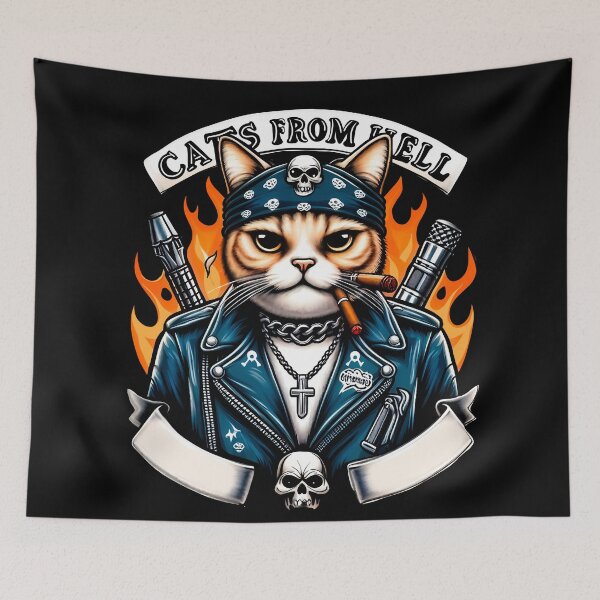 Item preview, Hellcat Rebel – Cats from Hell designed and sold by MarcVan.