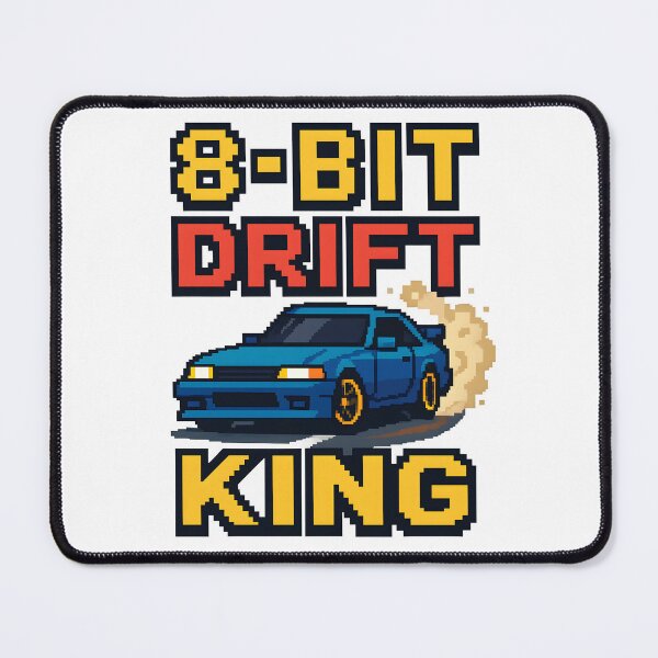 Item preview, 8-Bit Drift King Retro Pixel Racing Design designed and sold by The-T-In-Retro.