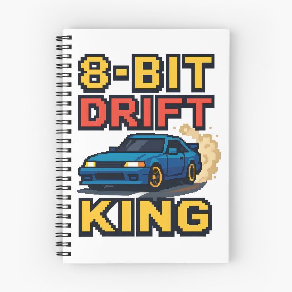 Item preview, 8-Bit Drift King Retro Pixel Racing Design designed and sold by The-T-In-Retro.