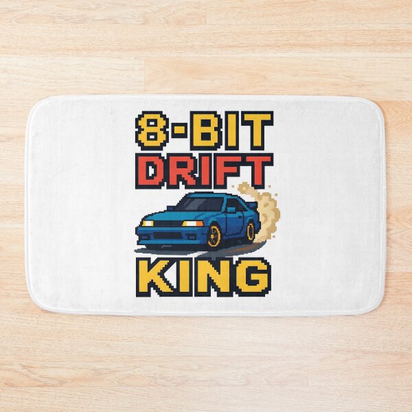 Item preview, 8-Bit Drift King Retro Pixel Racing Design designed and sold by The-T-In-Retro.