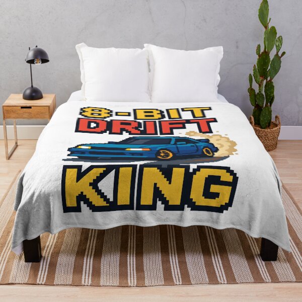 Item preview, 8-Bit Drift King Retro Pixel Racing Design designed and sold by The-T-In-Retro.