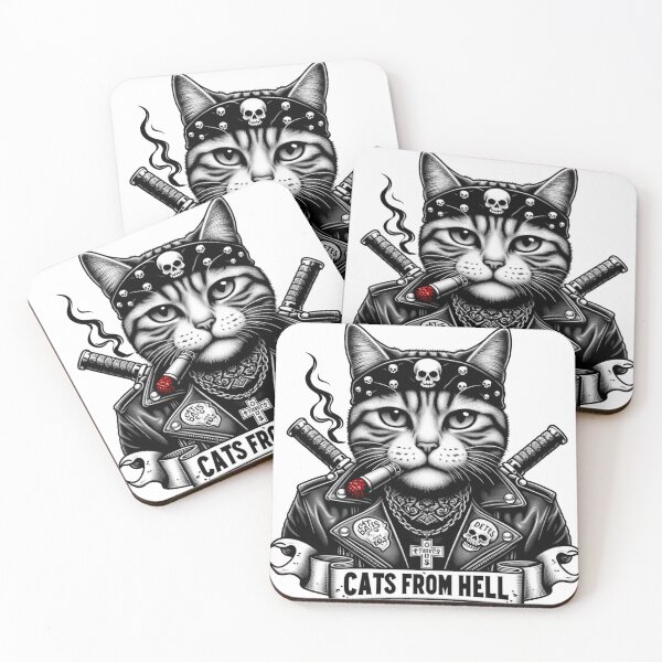 Item preview, Cigar Cat – Skull Bandana Rebel designed and sold by MarcVan.