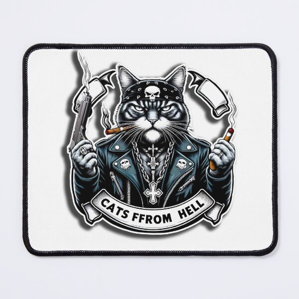 Item preview, Outlaw Cat – Smoking Guns Feline designed and sold by MarcVan.
