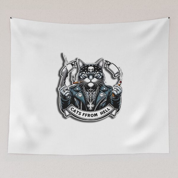Item preview, Outlaw Cat – Smoking Guns Feline designed and sold by MarcVan.
