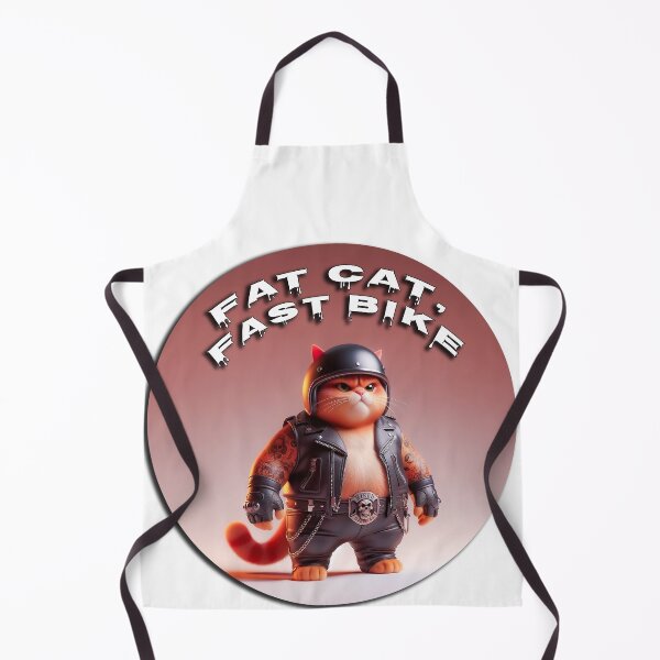 Item preview, Fat Cat, Fast Bike – Biker Cat Edition (Round) designed and sold by MarcVan.