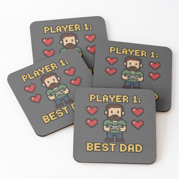 Item preview, Player 1: Best Dad ― Retro Pixel Gamer Father Gift designed and sold by MarCinu Art.