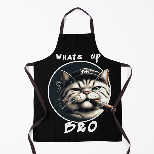 Item preview, Funny Cat with Cigar – What’s Up Bro (Circle) designed and sold by MarcVan.
